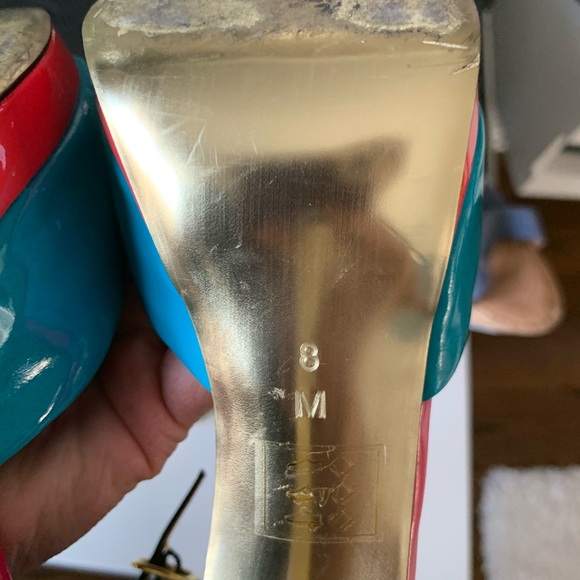 Bebe trim color platform high heels size 8 - Picture 9 of 9